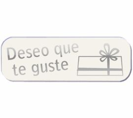 ETIQUETAS BLANCAS DESEO QUE TE GUSTE ROLLO 250 UNI
