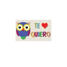 ETIQUETAS ADHESIVA BUHO TE QUIERO ROLLO 250 UNIDAD