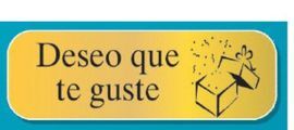 ETIQUETAS ORO DESEO QUE TE GUSTE 250 UNIDADES