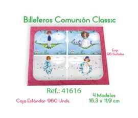 BILLETERO COMUNION CLASSIC 96 UNIDADES SURTIDAS