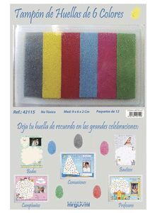 TAMPON HUELLAS 6 COLORES