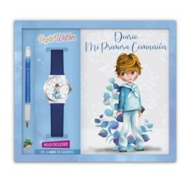 DIARIO COMUNION NIÑO + RELOJ + BOLIGRAFO