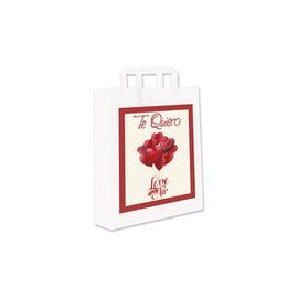 PAQ. 12 BOLSA PAPEL 24X18X8CM BLANCA GLOBOS TE QUI