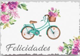 MINI CARD BICICLETA FELICIDADES
