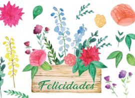 MINI CARD FLORES FELICIDADES