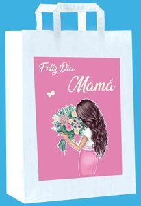 BOLSA MEDIANA BLANCA MAMA PAQUETE 12 UNIDADES