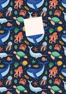 CUADERNO A6 ANIMALES MARINOS 64 HOJAS LISAS