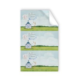 BLISTER 9 STICKERS COMUNION IGLESIA AZUL