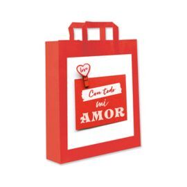 BOLSA MEDIANA ROJA CON TODO MI AMOR