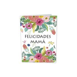 TARJETA CON SEMILLAS FELICIDADES MAMA