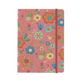 CUADERNO A5 CON GOMA FLORES TURNOWSKY 64 HOJAS LIS