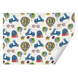 EXPOSITOR 25 ROLLO PAPEL REGALO KRAFT GLOBO 70X100