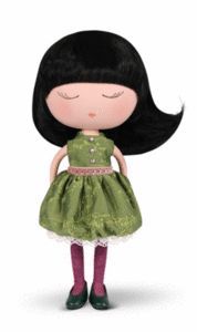 MUÑECA ANEKKE 32CM TRAJE VERDE