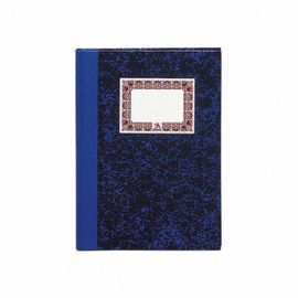 LIBRO CARTONE RAYADO HORIZONTAL CUARTO NATURAL AZU