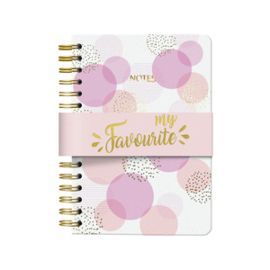 CUADERNO LISO 14 X 21 CM VESTA GOLD BURBUJAS