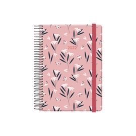 AGENDA ANUAL 2022 DAISY ROSA DIA PAGINA ESPIRAL 12