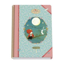 CUADERNO ESPIRAL FOLIO T/B 80H SANTORO POPPI LOVES