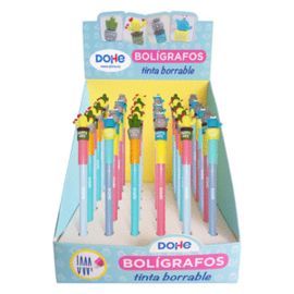 EXPOSITOR DE BOLIGRAFOS BORRABLES CACTUS 36 UDS