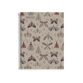 CUADERNO RECICLADO A5 CUADRO 5MM 80H ECOBUTTERFLY