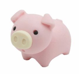 GOMAS DE BORRAR PUZZLE CERDITO ROSA BOLSA 10 UNIDA