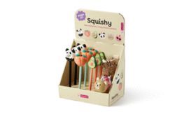 EXPOSITOR 9 BOLIGRAFOS Y 9 LLAVEROS SQUISHY