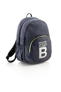 MOCHILA TRIPLE DE NYLON RECICLADO COLOR AZUL MARIN