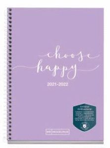 AGENDA ESCOLAR CARTON FRASES LILA 11,7X17,4CM SV C