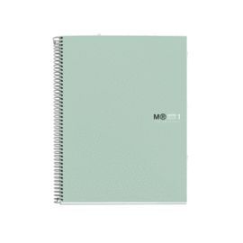 CUADERNO ANTIVIRALT/D A4 CUADROS 5MM 80H MR AQUA
