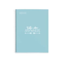 CUADERNO TAPA DURA A4 CLA 80H MESSAGES MR AZUL CIE