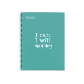 CUADERNO TAPA DURA A4 CUADROS 5MM 80H MESSAGES MR