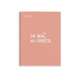 CUADERNO TAPA DURA A4 CUADROS 5MM 80H MESSAGES MR