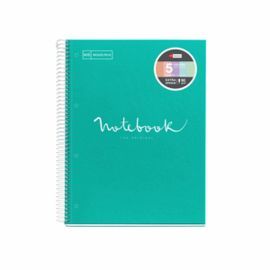 CUADERNO TAPA EXTRADURA EMOTIONS A4 TURQUESA