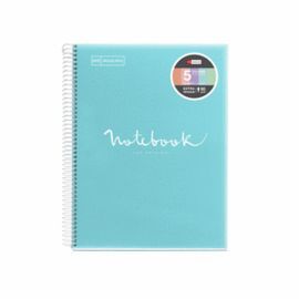 CUADERNO TAPA EXTRADURA EMOTIONS A4 AZUL CIELO