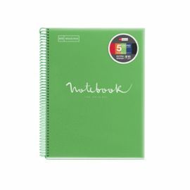 CUADERNO TAPA EXTRADURA EMOTIONS A4 VERDE