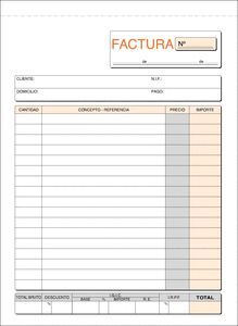 IGIC TALONARIO FACTURAS 4º T-65 NATURAL TRIPLICADO