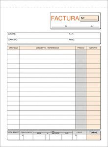 TALONARIO FACTURAS 4º T-63 NATURAL DUPLICADO AUTOC