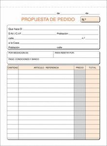 TALONARIO PEDIDOS 4º T-71 NATURAL DUPLICADO AUTOCO