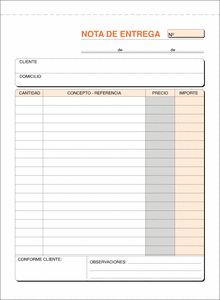 TALONARIO NOTA ENTREGA 4º T-91 NATURAL DUPLICADO A