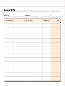 TALONARIO CAMARERO 8º T-58