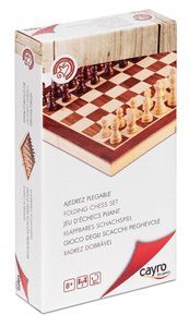 JUEGO DE MESA AJEDREZ MARQUETERIA PLEGABLE 30 X 30