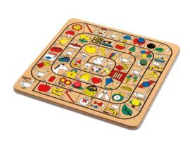 JUEGO DE MESA PARCHIS OCA DE MADERA CAJA METAL C/A