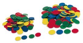 FICHAS COLORES 15 MM BOLSA 100 UDS