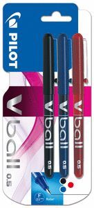 BLISTER PILOT VBALL 0.5 AZUL/ROJO/NEGRO