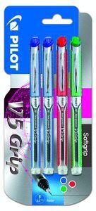ROTULADOR PILOT V5 GRIP TINTA LIQUIDA 2 AZUL, ROJO