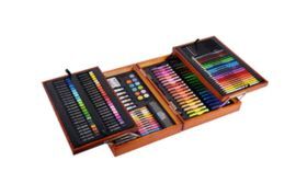 SET BELLAS ARTES 197 PIEZAS MALETIN ABATIBLE MADERA