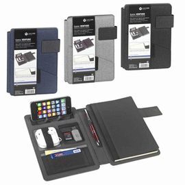 PORTANOTAS A5 VENTURE SOPORTE PHONE CUADERNO NEGRO