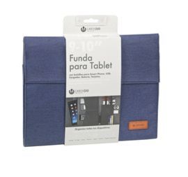 FUNDA TABLET VENTURE 10.1 BOLSA SOLAPA AZUL