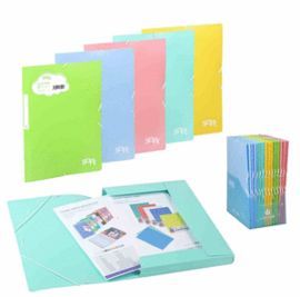CARPETA SOLAPAS SOFT PP C/ETIQ Y GOMA SALMON