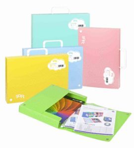 MALETIN SOFT PP ASA 2 BROCHES L.4CM ROSA PASTEL