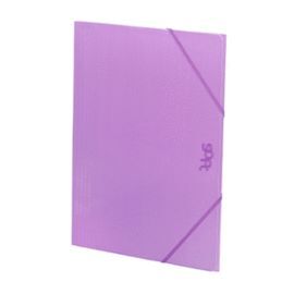 CARPETA SOLAPA FOLIO CARTON BRILLO SOFT MALVA